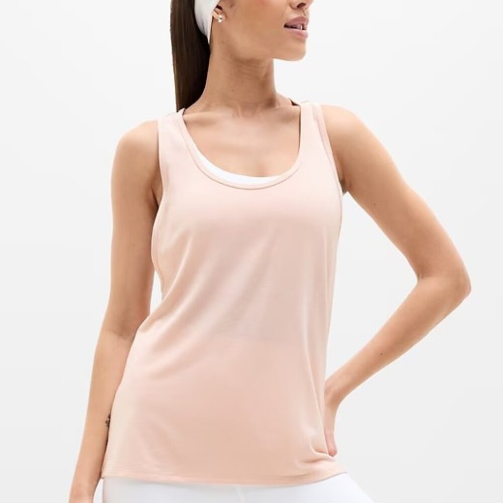 Athleta XL With Ease Sport Racerback Tank Pink Salt X-Large